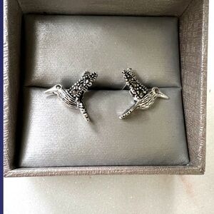 Elegant Silver .925  hummingbird Earrings